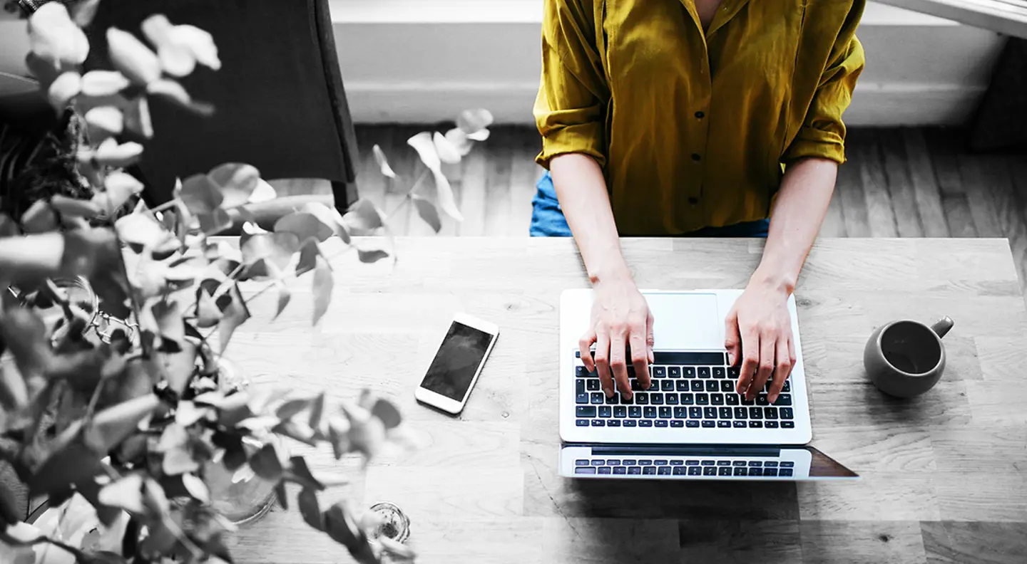 Mortgage broker on laptop