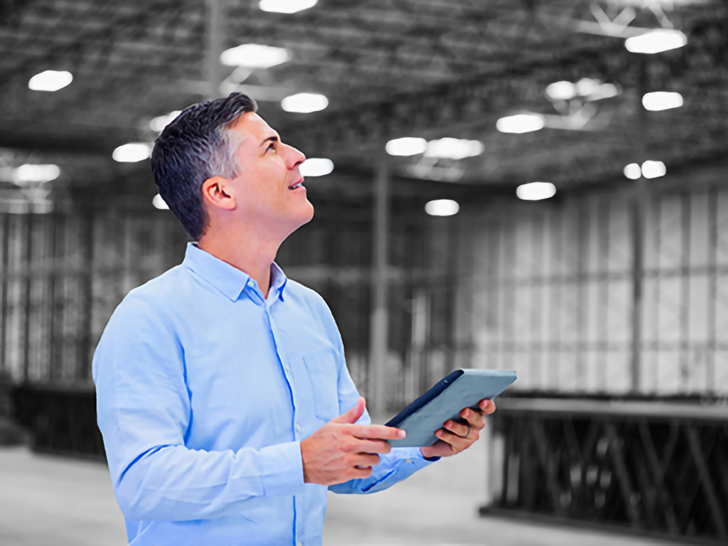 Person working in a warehouse