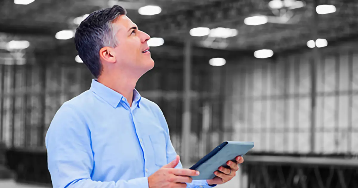 Person working in a warehouse