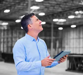 Person working in a warehouse