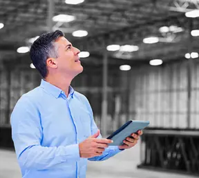 Person working in a warehouse