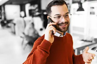 Person on a phone call