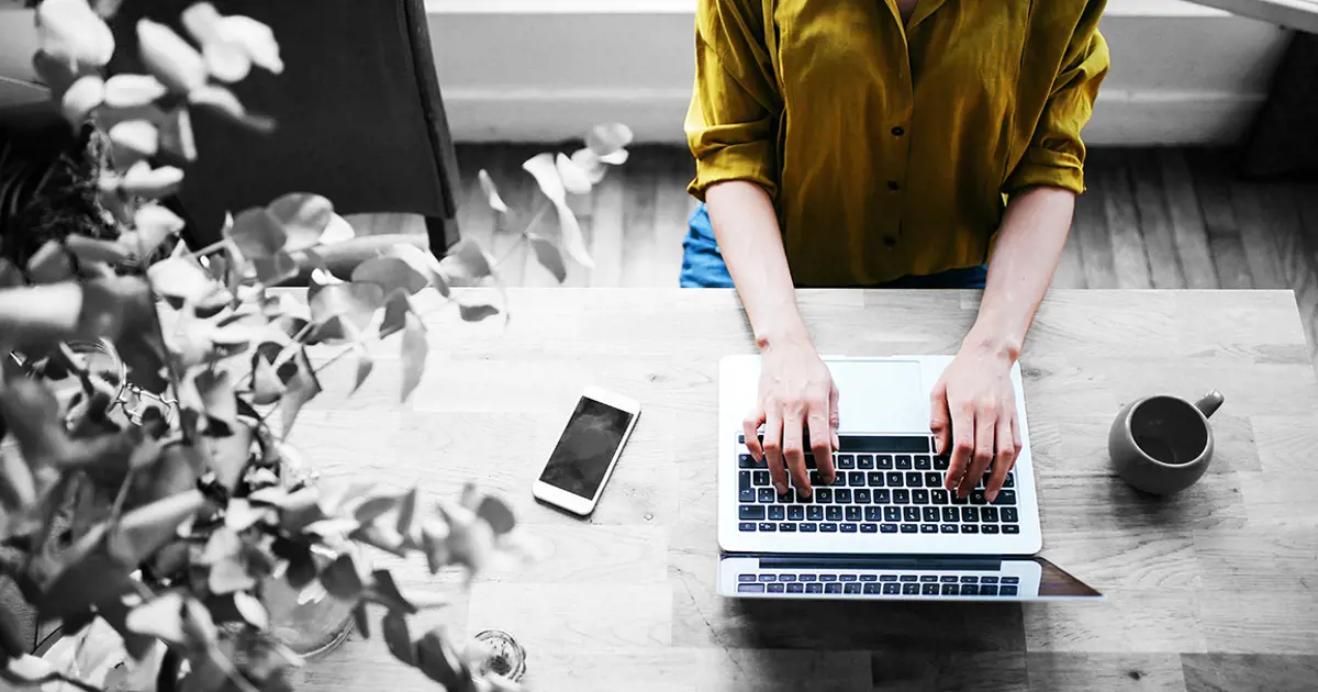 Mortgage broker on laptop