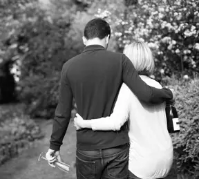 Couple walking together