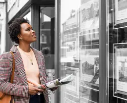 Person viewing property listings