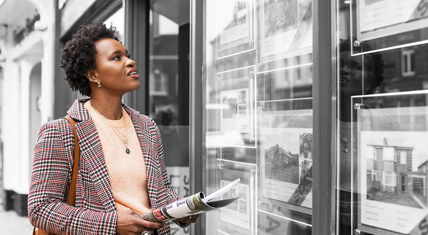 Person viewing property listings