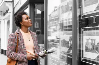 Person viewing property listings