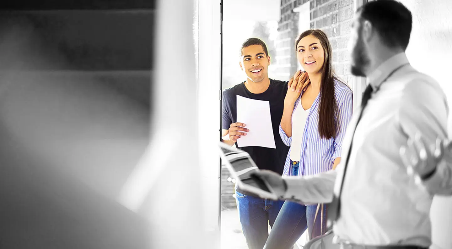 Couple viewing a house