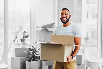 Person moving into new home