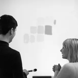 Couple decorating house