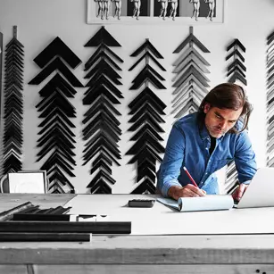 Business owner making plans