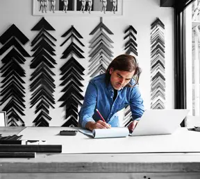 Business owner making plans