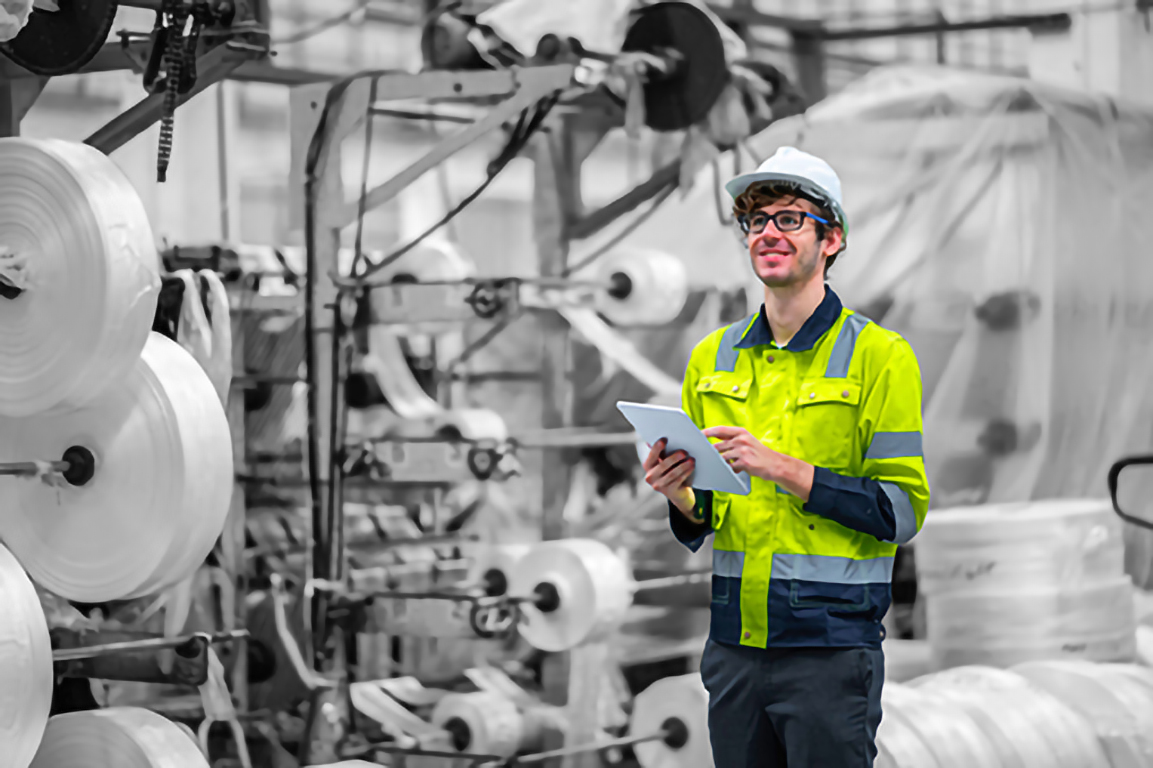 Person working in a factory