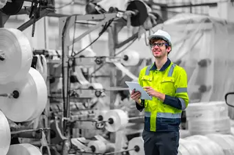 Person working in a factory