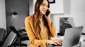 Person on phone call