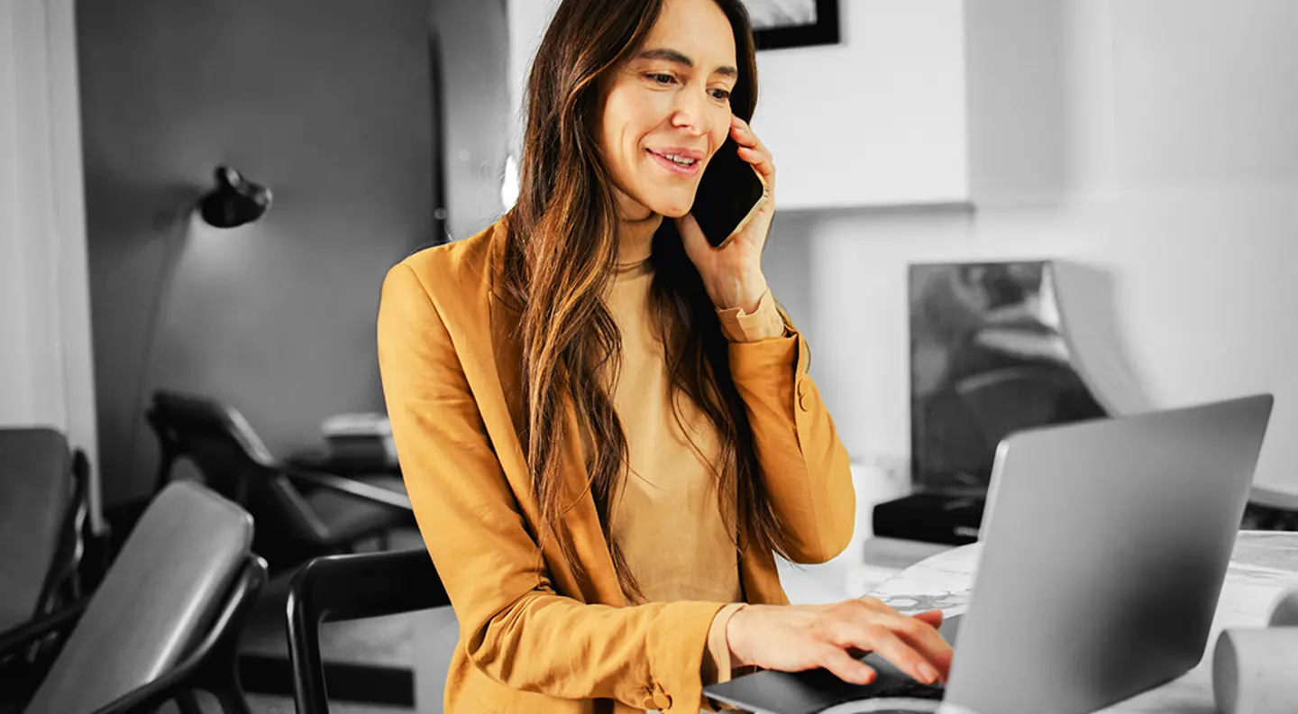 Person on phone call