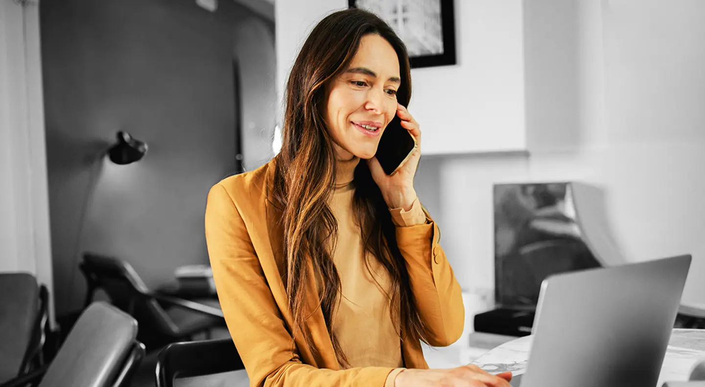 Person on phone call