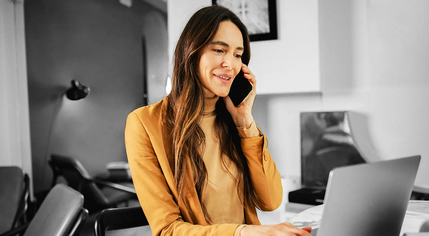 Person on phone call